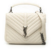 Saint Laurent Medium Chevron Sheepskin Monogram College Satchel Secondhand
