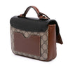 Secondhand Gucci Mini GG Supreme and Calfskin Padlock Flap Pocket Satchel