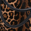 ALAÏA Pony Hair and Leather Leopard Printed Le Hinge Tote Secondhand