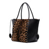ALAÏA Pony Hair and Leather Leopard Printed Le Hinge Tote Secondhand