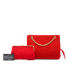 Chanel CC Chevron Tweed Chain Shoulder Bag Secondhand