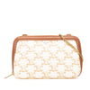 Celine Triomphe Coated Canvas Clutch On Chain Secondhand
