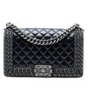 Chanel Old Medium Quilted Glazed Calfskin Chain Around Boy Flap Secondhand