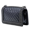 Chanel Old Medium Quilted Glazed Calfskin Chain Around Boy Flap Secondhand