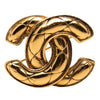 Chanel CC Gold Plated Quilted Brooch Secondhand