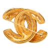 Chanel CC Gold Plated Quilted Brooch Secondhand