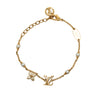 Louis Vuitton Gold Plated Faux Pearl LV Floragram Bracelet Secondhand
