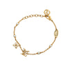 Louis Vuitton Gold Plated Faux Pearl LV Floragram Bracelet Secondhand