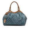 Gucci Medium GG Denim Sukey Tote Secondhand
