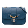 Secondhand Chanel Large Quilted Sheepskin Front Chain Flap