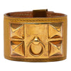 Hermès Leather and Gold Plated Collier de Chien Bracelet T3 Secondhand