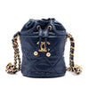 Chanel Mini Quilted Caviar Medallion Charms Drawstring Bucket Bag Secondhand