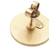 Chanel Gold Plated CC Rhinestone Round Push Back Earrings Secondhand