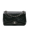 Chanel Jumbo Classic Chevron Patent Double Flap Secondhand