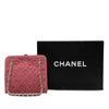 Chanel CC Quilted Suede Kiss Lock Handbag Secondhand