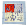 Hermès Passementerie Quadri Silk Scarf 90 Secondhand