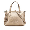 Gucci Small Metallic Leather Soho Working Satchel Secondhand