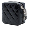 Chanel CC Quilted Patent Diamond Resin Clutch With Chain Secondhand