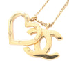 Chanel CC Gold Plated Heart Pendant Necklace Secondhand