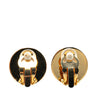 Hermès Gold Plated Bijouterie Fantaisie Clou De Selle Clip On Earrings Secondhand