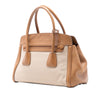 Prada Saffiano Cuir Trimmed Canapa Satchel Secondhand