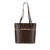 Secondhand Burberry House Check Trimmed Leather Shoulder Bag