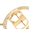 Dior Gold Plated Faux Pearl and Rhinestone CD Logo Round Brooch Secondhand