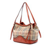 Secondhand Burberry Small Haymarket Check Coated Canvas Brogue Tassel Tote