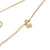 Dior Gold Plated CD Logo Oval Pendant Necklace Secondhand