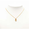 Dior Gold Plated CD Logo Oval Pendant Necklace Secondhand