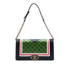 Chanel Multicolor Quilted Lambskin Crest East West Boy Flap Secondhand