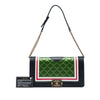 Chanel Multicolor Quilted Lambskin Crest East West Boy Flap Secondhand