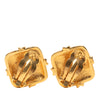 Chanel CC Gold Plated Rhombus Twisted Ribbon Clip On Earrings Secondhand