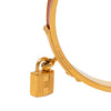 Hermès Gold Plated Epsom Kelly Cadena Lock Bangle Bracelet Secondhand