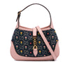 Gucci Limited Edition Mini GG Denim Embroidered Floral Jackie 1961 Crossbody Secondhand