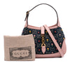 Gucci Limited Edition Mini GG Denim Embroidered Floral Jackie 1961 Crossbody Secondhand