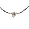 Hermès Palladium Plated Vive L Idee Heart Padlock Choker Necklace Secondhand