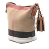 Secondhand Burberry Mini Mega Check Canvas Ashby Tassel Bucket Bag