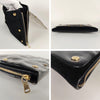 Yves Saint Laurent logo envelope model clutch bag in black leather