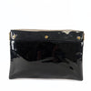 Yves Saint Laurent logo envelope model clutch bag in black leather