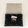 Yves Saint Laurent logo envelope model clutch bag in black leather