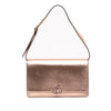 Gucci Metallic Leather Crystal Embellished Broadway Clutch on Strap Secondhand
