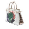 Secondhand Burberry Medium Leather and House Check Canvas Pallas Head Banner Satchel