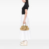 Prada Cinghiale Trimmed Paglia Shoulder Bag Secondhand