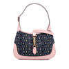 Gucci Limited Edition Small GG Embroidered Denim Floral Jackie 1961 Crossbody Secondhand