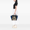 Celine Mini Tricolor Calfskin and Suede Luggage Tote Secondhand
