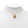 Secondhand Chanel CC Gold Plated Strass Round Pendant Necklace