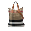 Burberry Medium Mega Check Canvas Tottenham Brit Satchel Secondhand