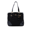 Prada Patent Trimmed Tessuto Expandable Zip Around Tote Secondhand