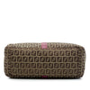 Fendi Leather Trimmed Zucchino Canvas Satchel Secondhand
